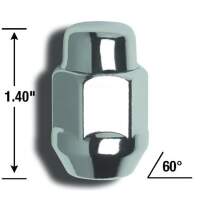 Radmutter 1/2"-20 12,7 mm V2A 60° Stahl-Konus...