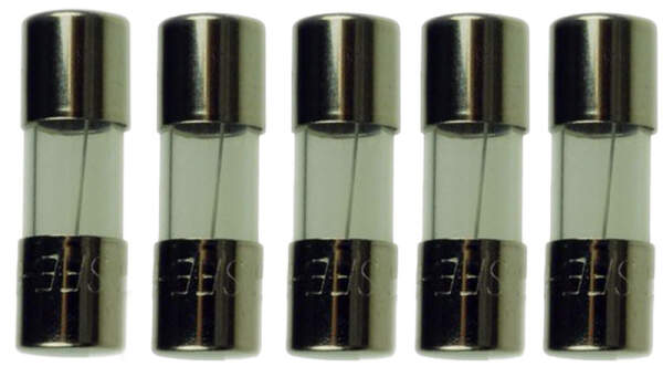 SICHERUNG 6.3 X 16 mm / 4A - Set a 5 Stück Glassicherung