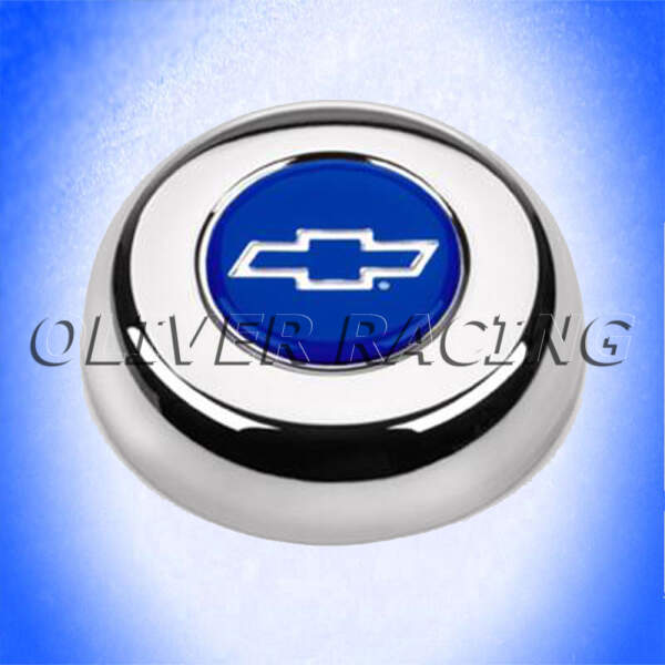 HUPENKNOPF Chrom Chevy Logo Bowtie blau silber Grand Lenkrad Challnger Classic