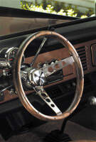 LENKRAD GRANT 343 mm HOLZ 3 CHROMSPEICHEN Chrom...