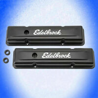 EDELBROCK VENTILDECKEL SCHWARZ 4443 Chevy Small Block 4.6...