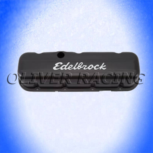 VENTILDECKEL-Edelbrock-SCHWARZ Chevy BB 97mm hoch