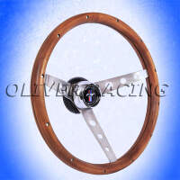 Holzlenkrad mit Mustang Logo 3 Speichen Classic Serie...