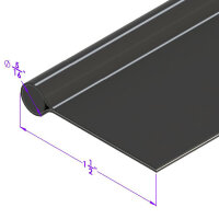 Kotflügelkeder PVC schw. 7mm mm Wulst Gesamtbr. 35