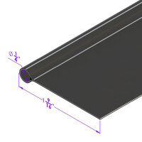 Kotflügelkeder chromfarben 4.76 mm Wulst / m
