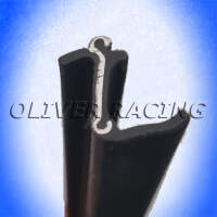 Fensterschachtleiste mit Gummikante 2 x 1,20 m Dichtleiste Seitenscheibe Dichtung