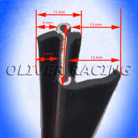 Fensterschachtleiste mit Gummikante 2 x 1,20 m