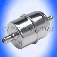 Benzinfilter Chrom  5/16" Inlet and Outlet