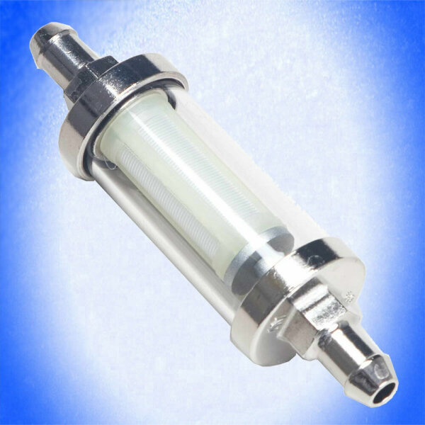 Benzinfilter Glas/Chrom 3/8"