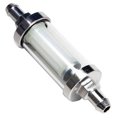 Benzinfilter Glas/Chrom 5/16" Inlet and Outlet
