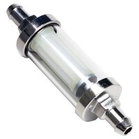 Benzinfilter Glas/Chrom 5/16" Inlet and Outlet