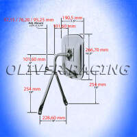 Spiegel 3-PUNKT HALTER  CHROM Türmontage...