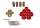 Sturzstreben Gummiset HA 38,1 mm Chevrolet Corvette 63 64 65- 74 Polyurthan rot