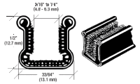 Fensterschachtleiste 2 x 12,7 mm, 2,4 m Länge