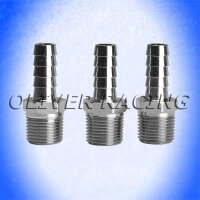 SCHLAUCHANSCHLÜSSSE-CHROM für Druckregler 3 Stück 3/8"-18 Schlauch 9,5mm