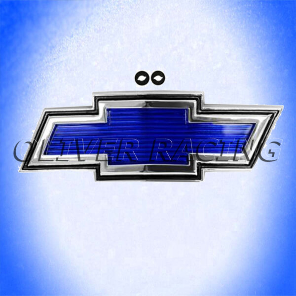 EMBLEM CHEVY MOTORHAUBE BLAU