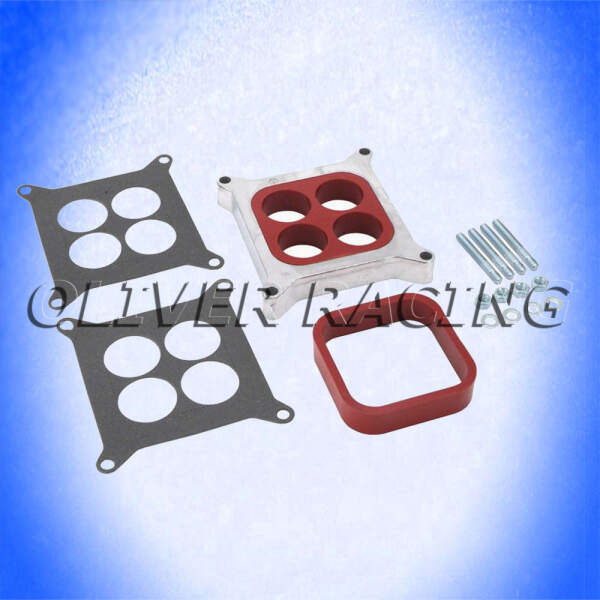 Hitzeschutz VERGASERADAPTER Edelbrock Rochester Quadrajet Demon V8 4 fach Vergaser Holli