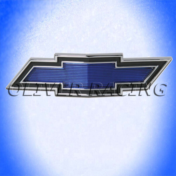 Bowtie Grill Emblem Blau/Schwarz/Chrom Chevelle 69