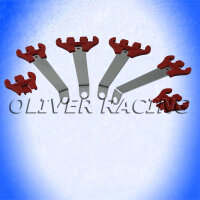 Zündkabel Halter Chrom ROT Chevy Small Block Moroso...