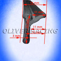 Fensterschachtleiste aussen ohne chrom Länge 1,21 m...