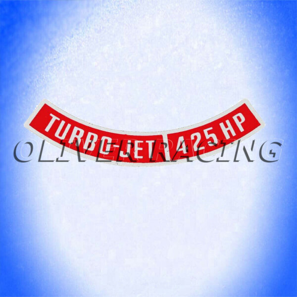 AUFKLEBER LUFTFILTER TURBO JET 425 HP