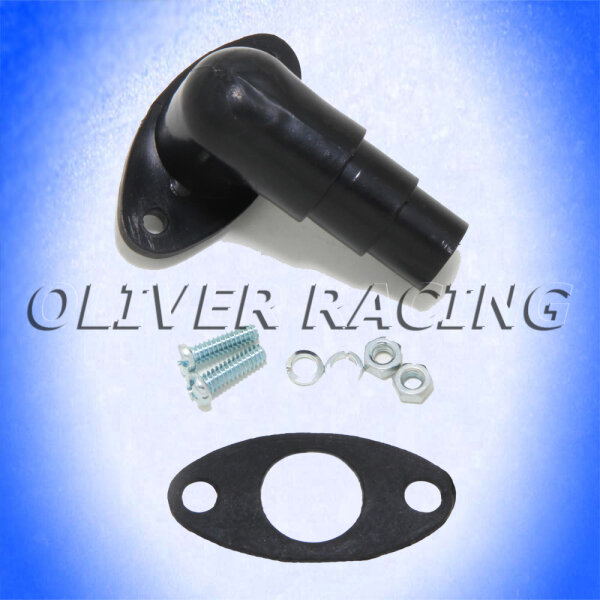 PCV ANSCHLUSS LUFTFILTER 90° Winkel für Schlauch mit 18 21 24 mm Durchmesser