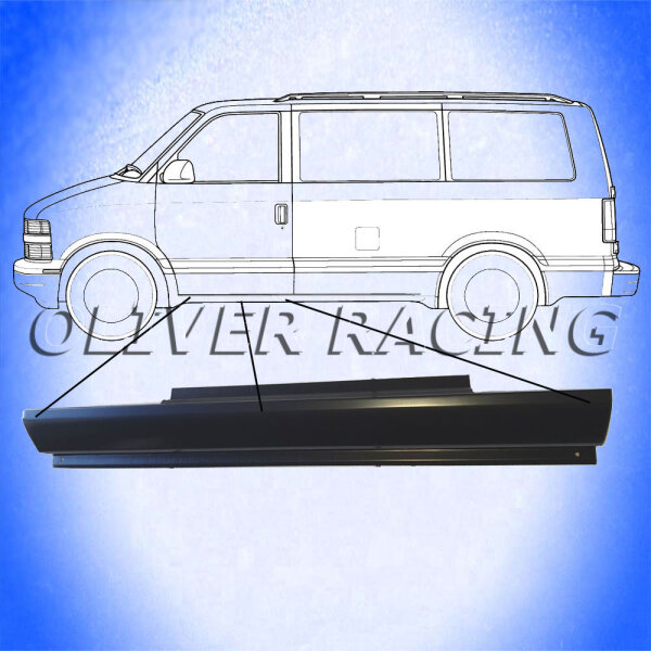 Schweller Einstieg Astro Van links unter Fahrertür 85 86- 98 99 00 01 02 03 04 05