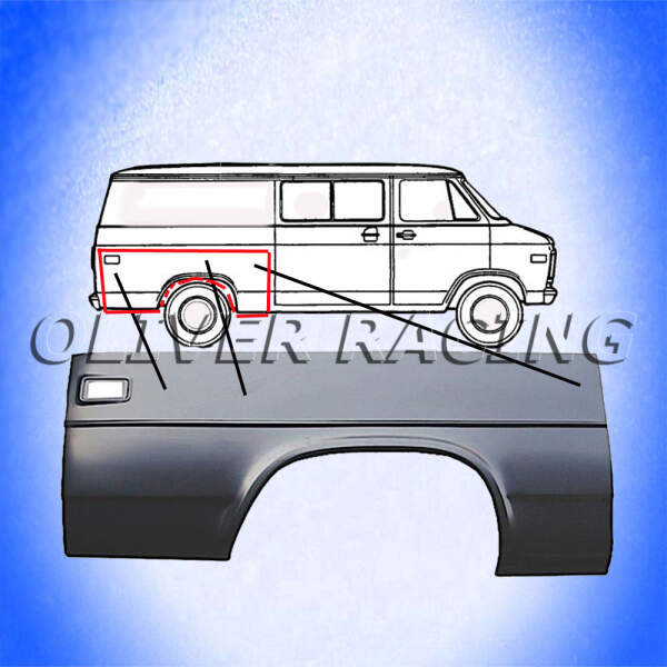 SEITENTEIL Reparatur BLECH KOTFLÜGEL HINTEN rechts Chevrolet GMC G10 G20 G30 78-96