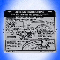 Aufkleber "Jacking Instructionsl" Chevrolet...
