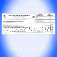 Aufkleber "Vehicle Emission Control" Chevrolet...
