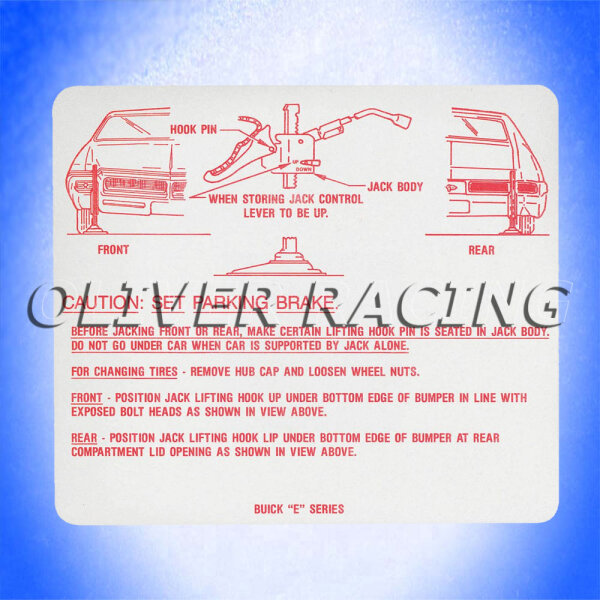 DECAL Buick Wagenheber