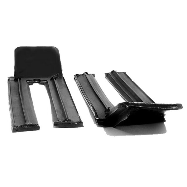 Front Door Wedge Weatherseal for Convertibles.  Used at front of vent window assembly to door.  Pair R&L