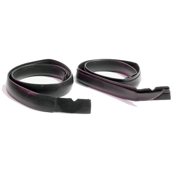 Wing-vent auxiliary weatherstrip. Fits 2-door hardtops. Glue-on part that seals the wing-vent frame to the A-pillar. 30-1/4 in. long. Pair.