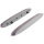 Bumperette Bumper.  Used at bumper guard on car.  Made of gray rubber with steel core and threaded studs.  6-3/4"l X 3/4" thick, with 3-3/4" between studs.  Pair