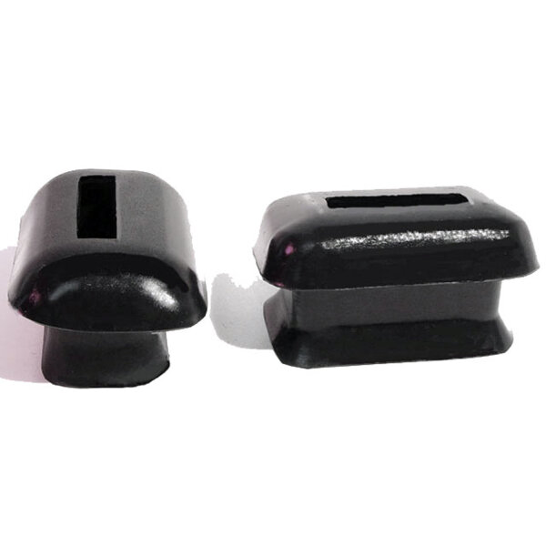 Rear Bumper Arm Grommets.  2-1/2" long X 1-3/8" wide, with 1-1/2" long inner slot.  Pair