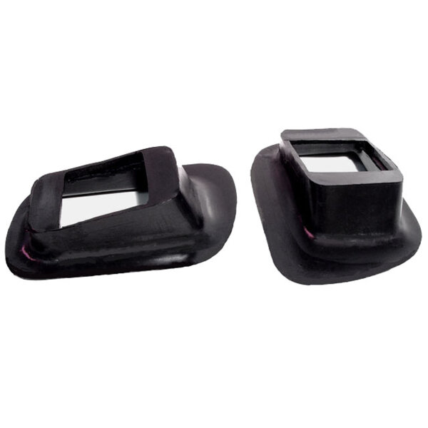 Rear Bumper Arm Grommets.  3-1/2" wide X 5-1/4" long, with 1-7/8" long inner slot.  Pair