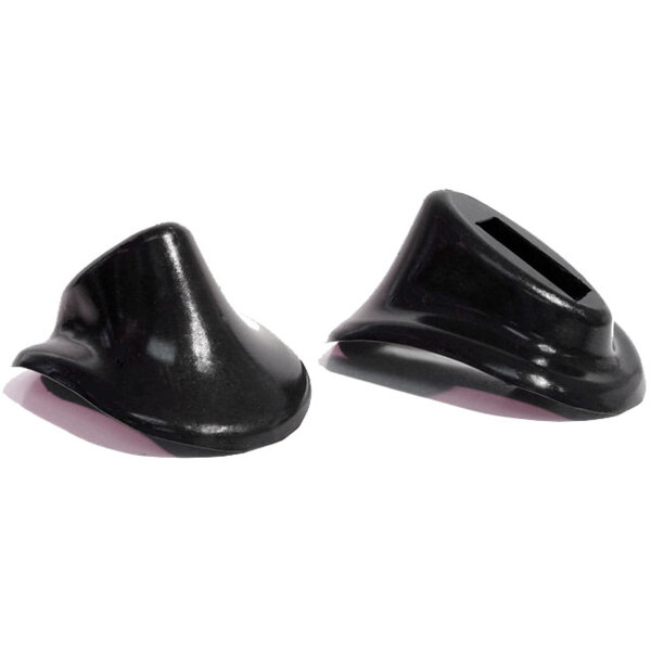 Rear Bumper Arm Grommets.  3-1/4" wide X 4-5/8" long, with 1-3/4" long inner slot.  Pair