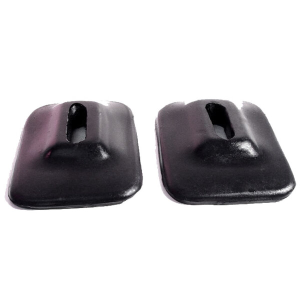 Front and Rear Bumper Arm Grommets.  2-3/4" wide X 4-1/8" long, with 1-5/8" long inner slot.  Pair