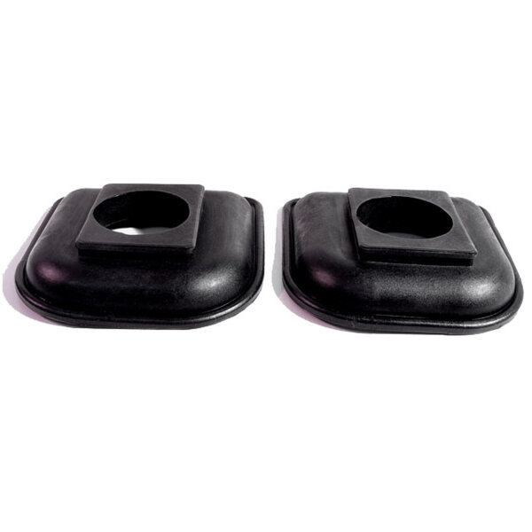 Rear Bumper Arm Grommets.  For round bumper pads.  3-5/8" wide X 3-9/16" long, with 1-7/16" I.D.  Pair