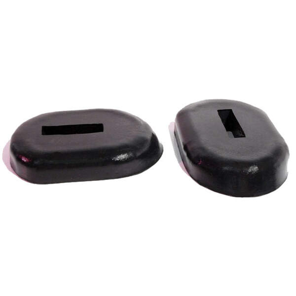 Rear Bumper Arm Grommets.  2-1/2" wide X 3-7/8" long, with 1-1/2" long inner slot.  Pair