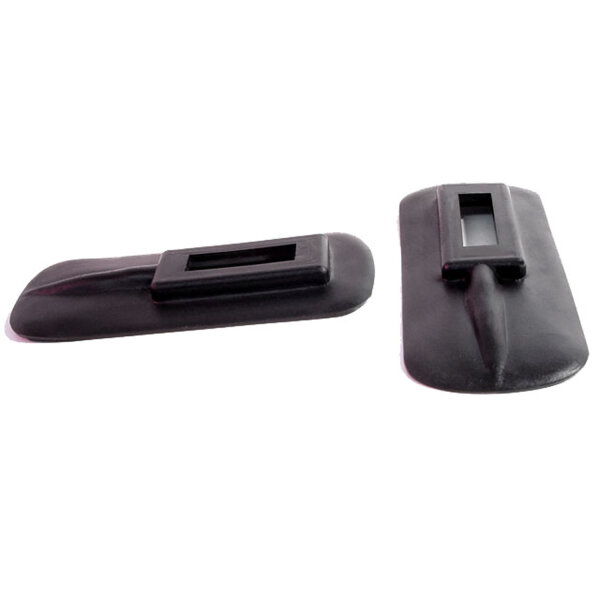 Front Bumper Arm Grommets.  2-1/4" wide X 5-5/16" long, with 1-9/16" long inner slot.  For Commercial and Utility Models.  Pair