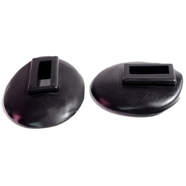 Front Bumper Arm Grommets. Made with all details.   2-7/8" wide X 3-1/2" long, with 1-7/16" long inner slot.  Pair R&L