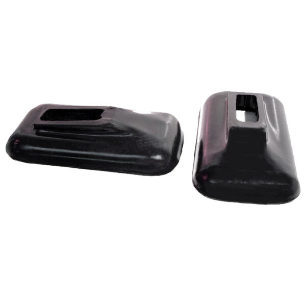 Rear Bumper Arm Grommets.  Perfect reproduction.  2-1/4" wide X 4-1/8" long, with 1-1/2" long inner slot.  Pair