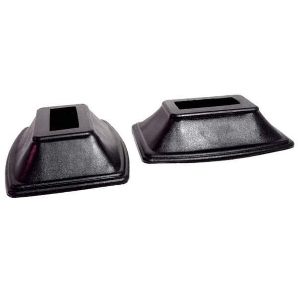 Front Bumper Arm Grommets. Hollow construction.  2-3/4" wide X 4-1/4" long, with 1-7/8" long inner slot.  Pair
