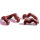 Accessory Grille Bar Rubber Insulators.  Exact reproduction.  Made of red rubber like original.  1-3/4" wide X 1-7/8" long.  Pair