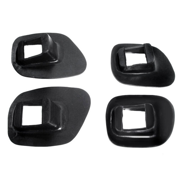 Front and Rear Bumper Arm Grommets (for Speedster).  Front: 5" W X 7-1/8" L, with 1-7/8" long inner slot.  Rear: 4-7/8" W X 6-3/8" L with, 1-7/8" long inner slot.  4 piece set.