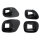 Front and Rear Bumper Arm Grommets (for Speedster).  Front: 5" W X 7-1/8" L, with 1-7/8" long inner slot.  Rear: 4-7/8" W X 6-3/8" L with, 1-7/8" long inner slot.  4 piece set.