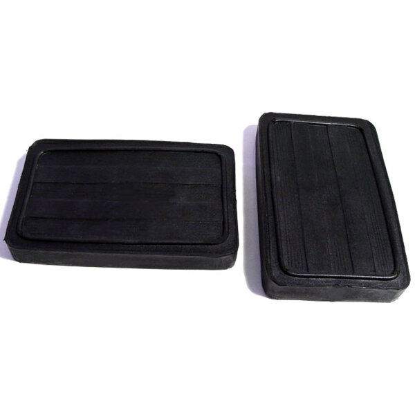 Clutch and Brake Pedal Pads, Black.  2-3/8" wide X 3-7/8" long.  Pair