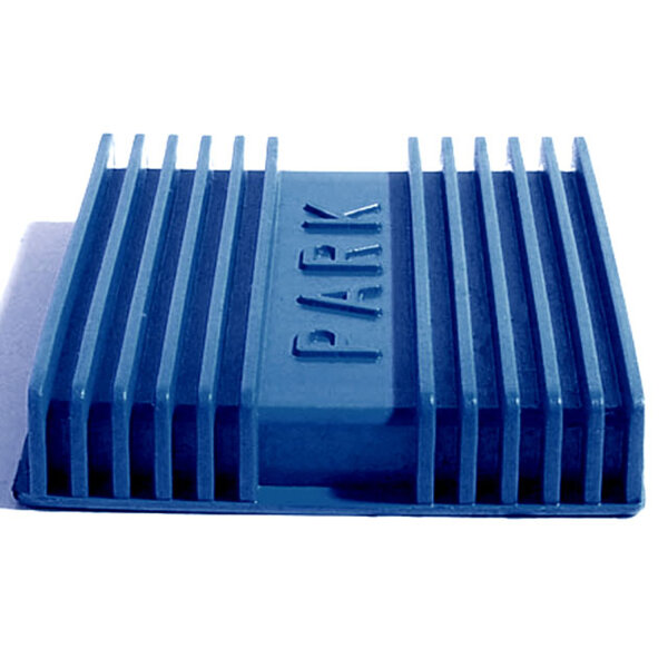 Park Brake Pedal Pad, Medium Blue.  Ribbed, authentic reproduction.  2-1/4" wide X 2-1/16" long.  Each