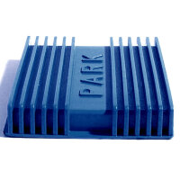 Park Brake Pedal Pad, Medium Blue.  Ribbed, authentic...